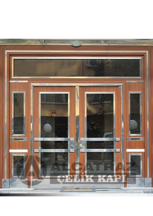 kompozit kaplama bina giriş kapısı kompakt lamine kaplama apartman giriş kapısı