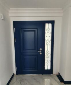 Mavi Villa Kapısı Çelik Kapı Villa Giriş Kapısı