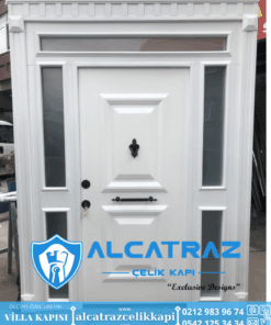 Villa Kapısı Modelleri Villa Giriş Kapısı Kompozit Çelik Kapı Alcatraz Villa Kapısı Haustüren SteelDoors Beyaz